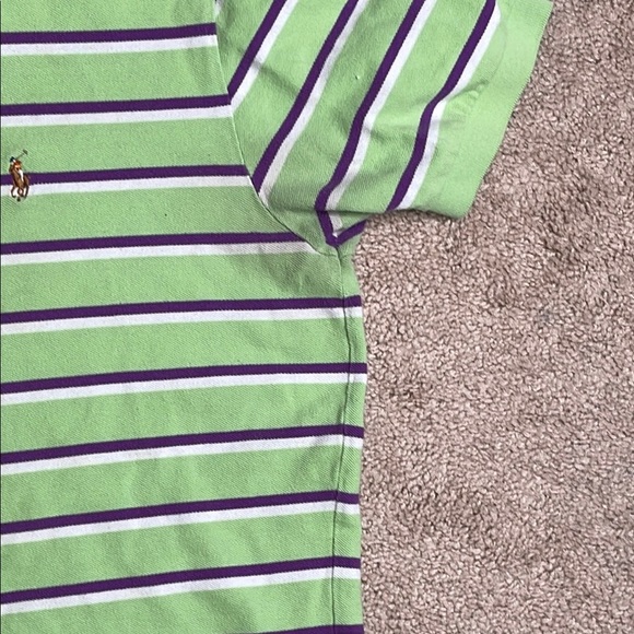 Polo by Ralph Lauren Classic Green and Purple Polo Shirt - Picture 5 of 5